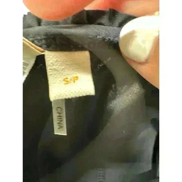 TORY BURCH ONE PIECE SOLID RUFFLE UNDER WIRE BLACK S/P SWIMSUIT / BODYSUIT - Picture 13 of 15